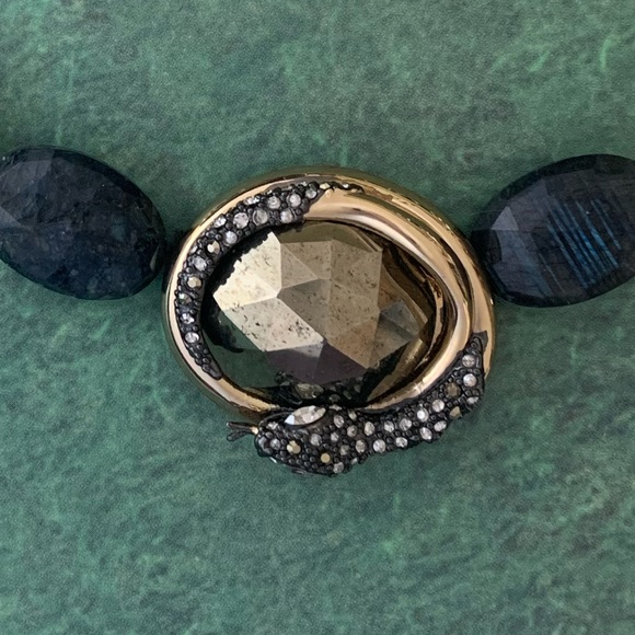 Alexis Bittar New Vanitas Coiled Snake Labradorite Beaded Statement Necklace - Picture 14 of 15